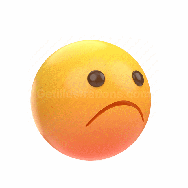 emoticon, emoji, sticker, face, sad, unhappy, right